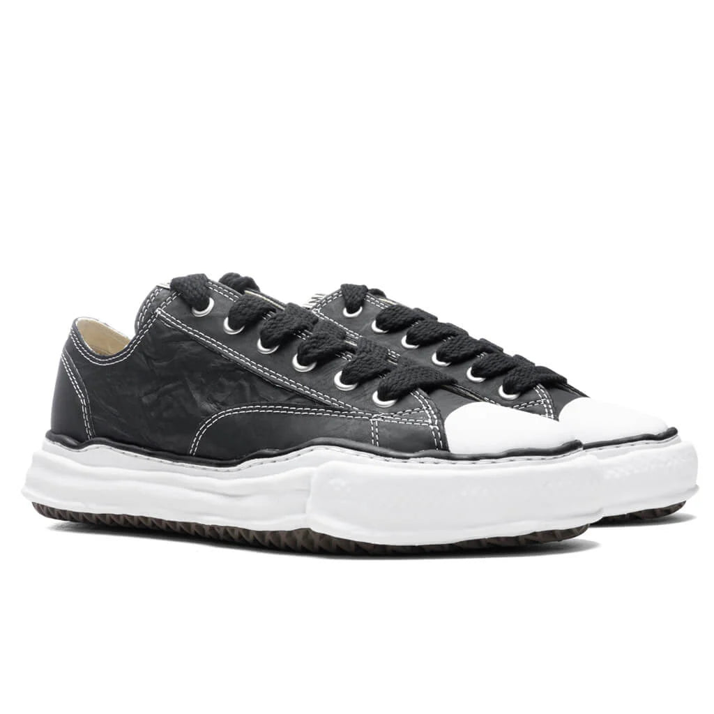 Peterson Low OG Sole Paper Like Leather Sneaker Black
