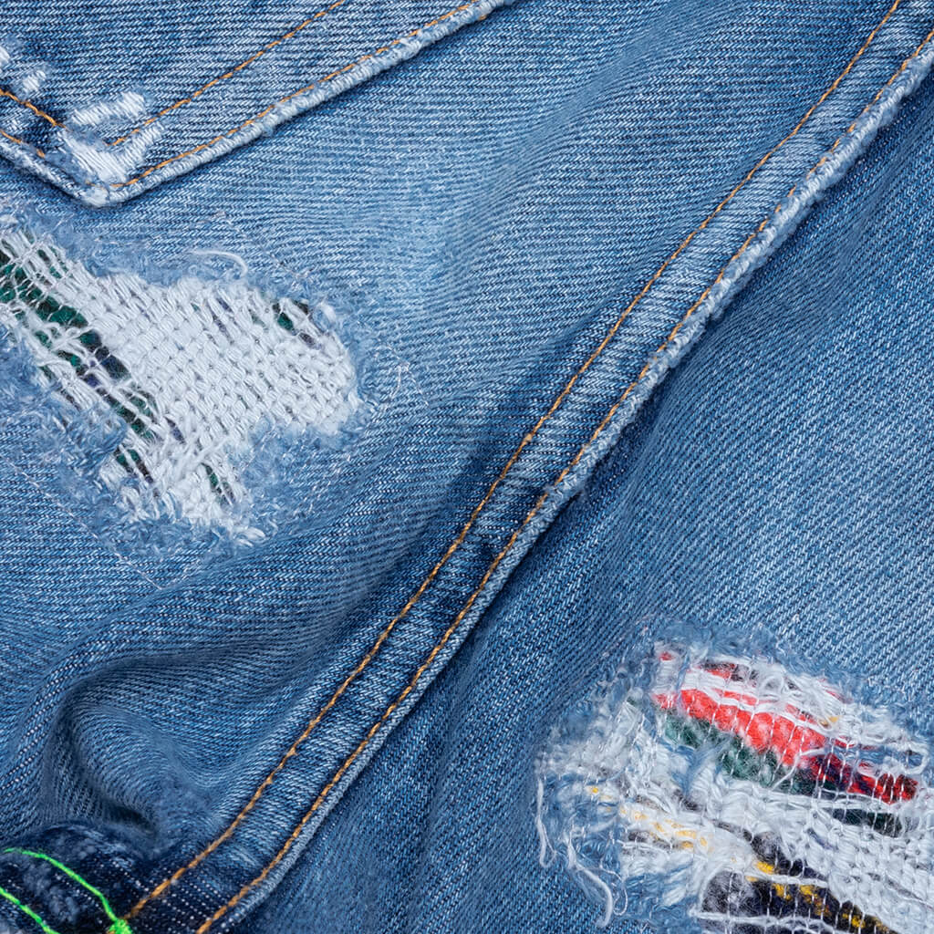 Monroe Triple Wide Denim Repair Short Indigo