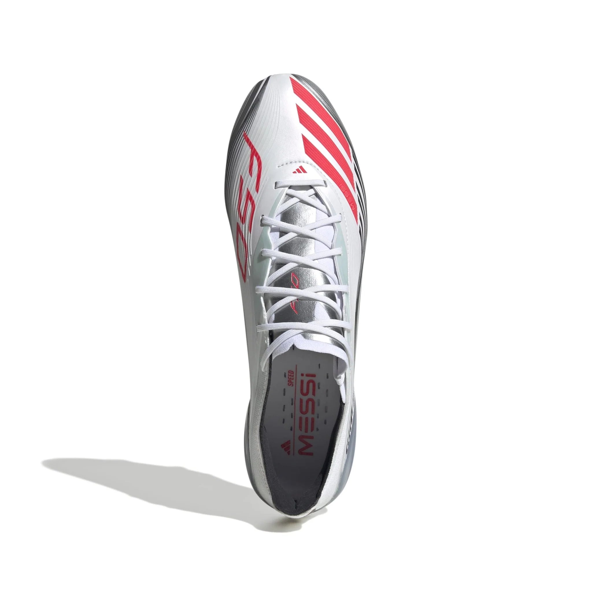adidas F50 Messi Elite Firm Ground Soccer Cleats White Red