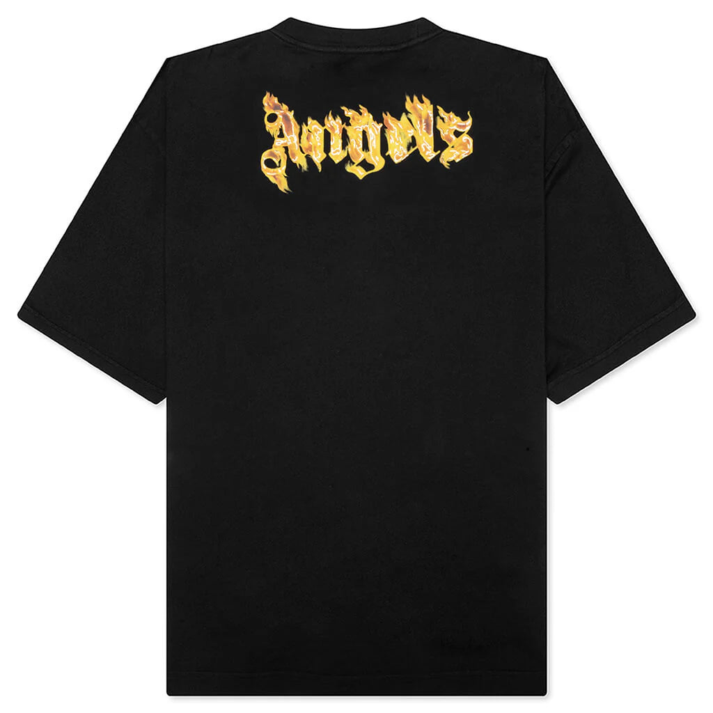 Burning Logo Tee Black Gold