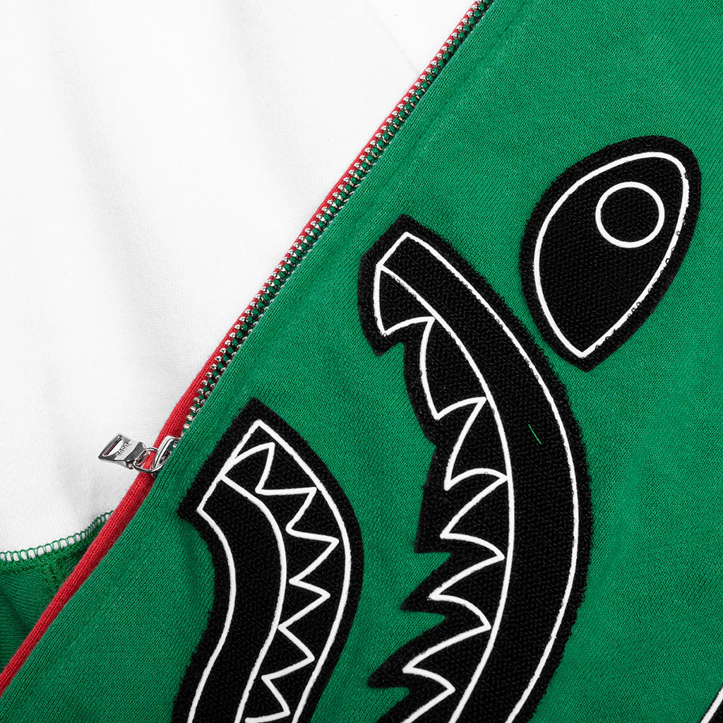 Shark Full Zip Hoodie Italy Green