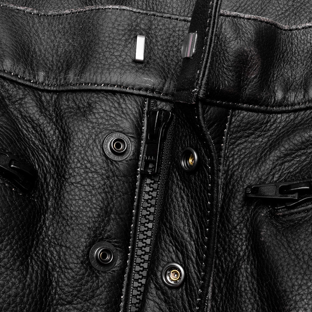Saint Racer Leather Pants Black
