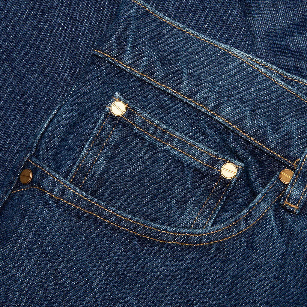 Loose Lightweight Denim Trousers Medium Denim