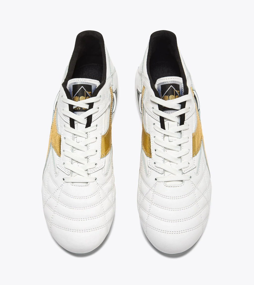 Diadora Match Winner Made in Italy OG LT MDPU Firm Ground Soccer Cleats White Gold