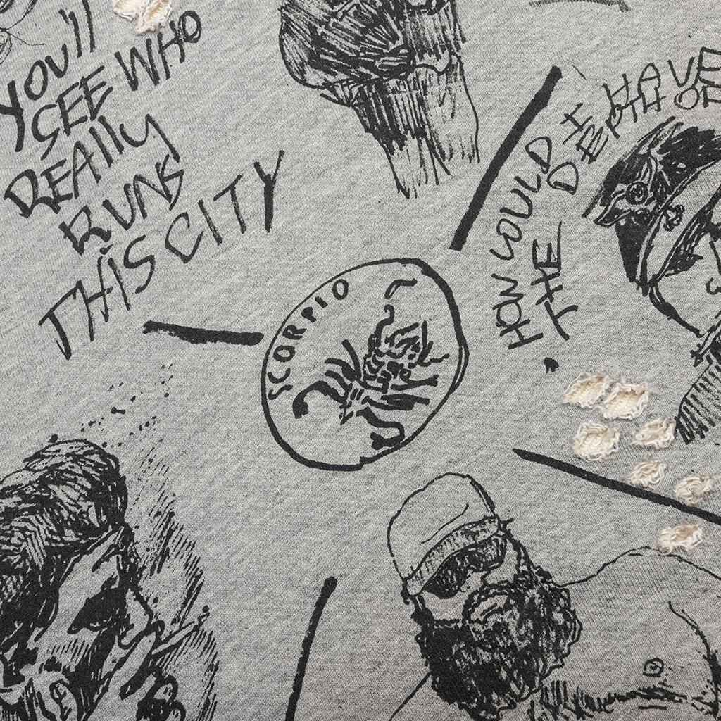 Pumping Iron Crewneck Sweatshirt Heather Grey