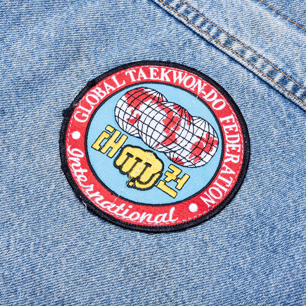 Charlatan Reversible Denim Baseball Jacket Indigo