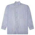 Crystalline Wool Blend Shirt White Blue