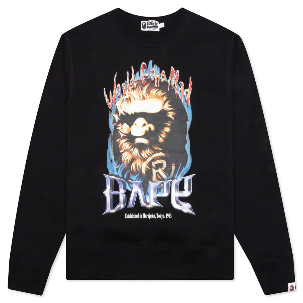 Bape Ape Head Crewneck Black