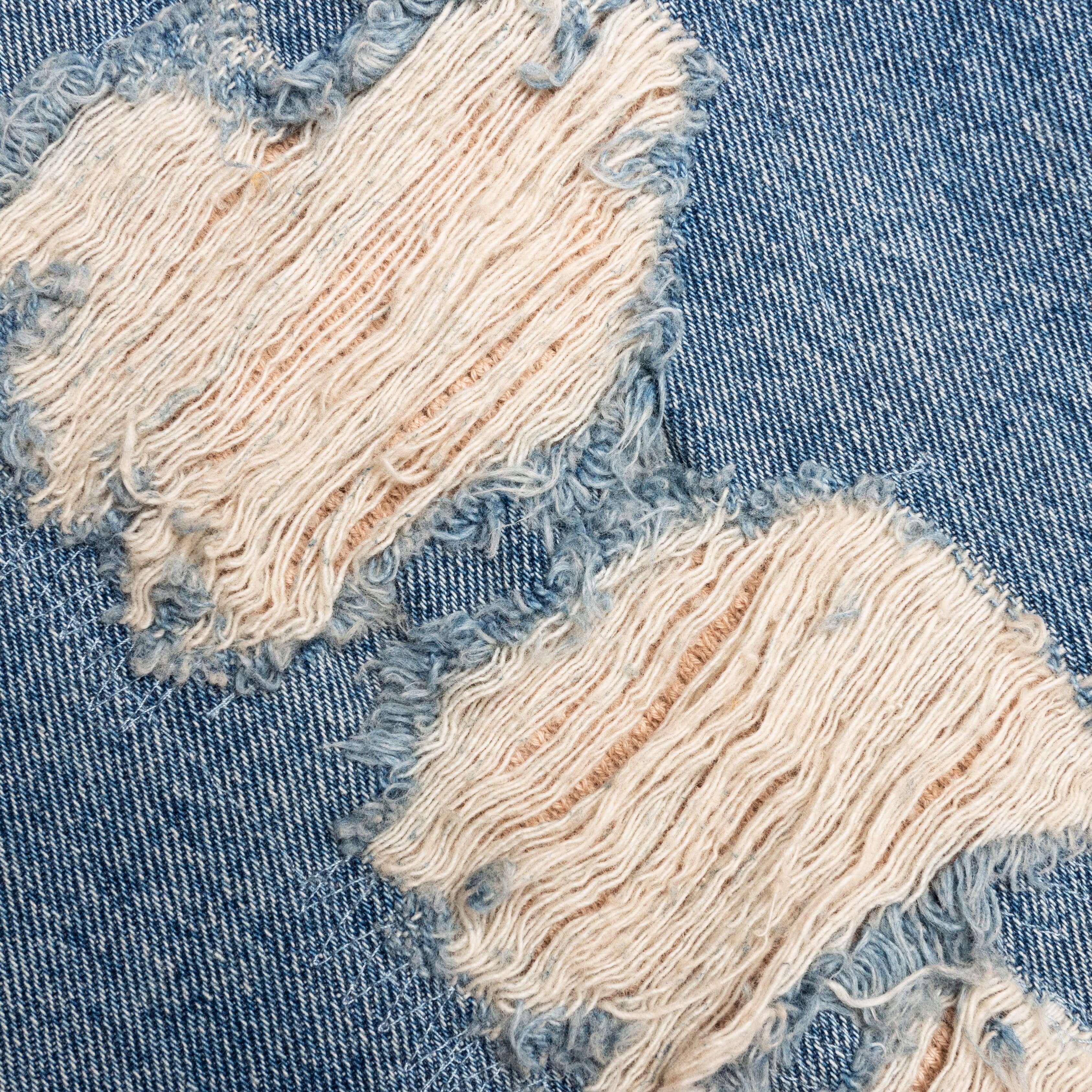 Super Distressed Denim Blue Wash