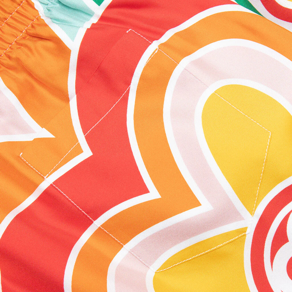 Le Pouvoir Des Fleuries Silk Twill Shorts Multi