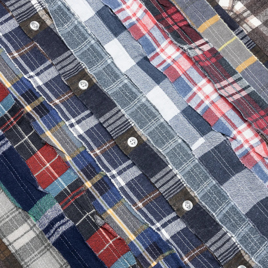 Ribbon Wide Flannel Shirt Assorted