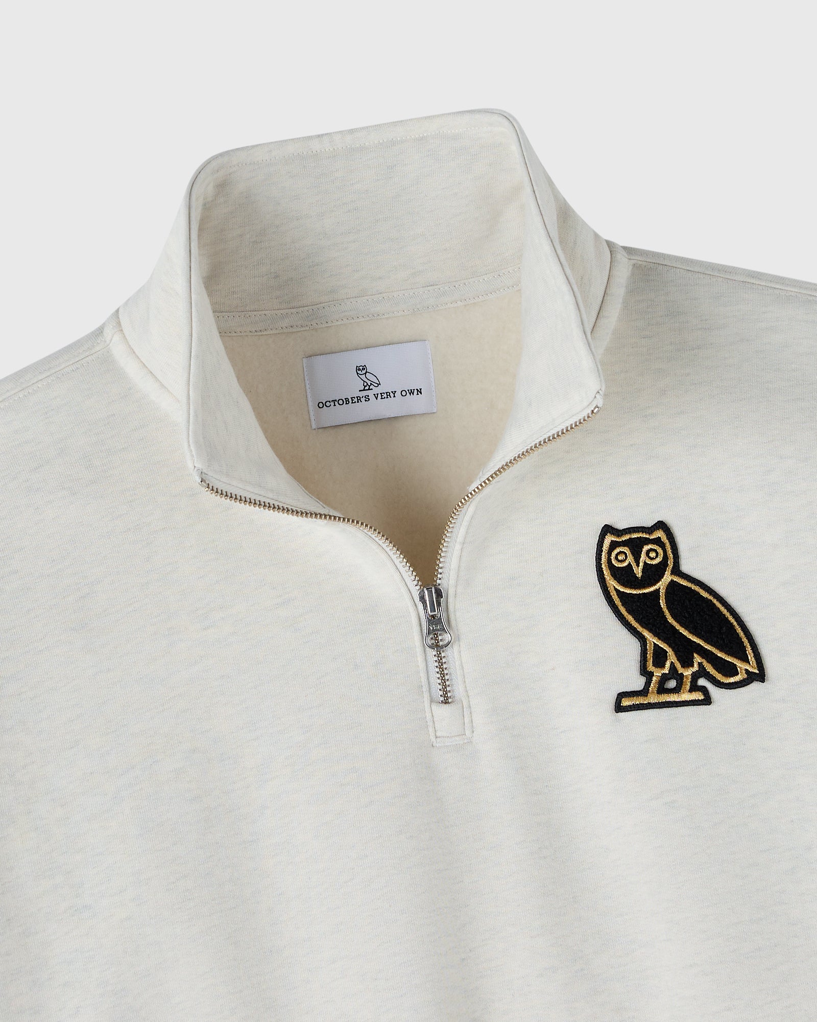 Signature Quarter Zip Mockneck Ash Heather Grey