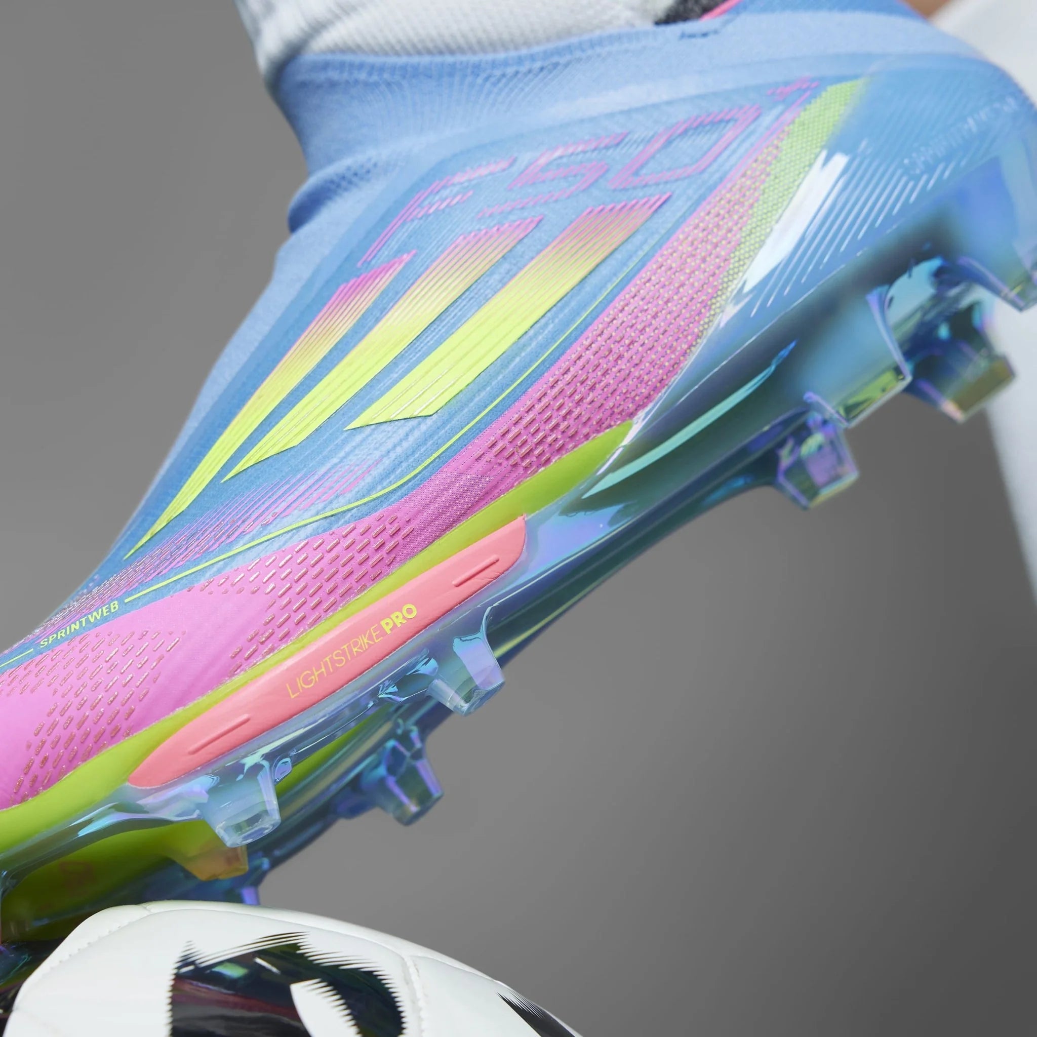 adidas F50 FG Mens Soccer Cleats Blue Fusion Lemon Pink