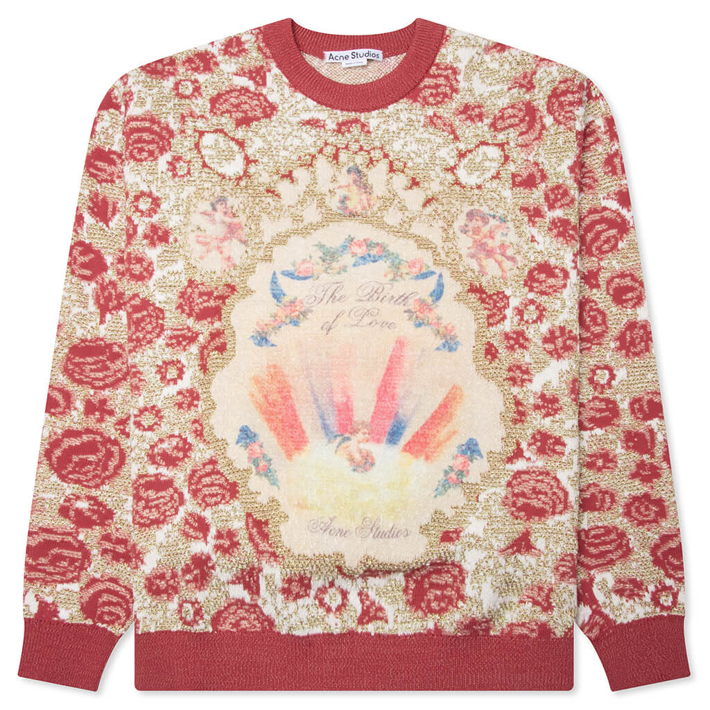 Jacquard Sweater Blossom Pink Gold