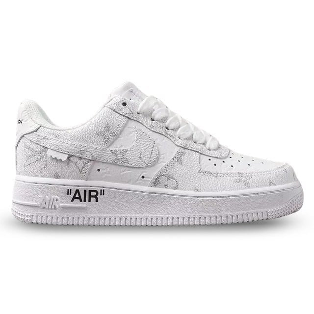 Louis Vuitton x Nike Air Force 1 Frost White Luxe Edition Custom