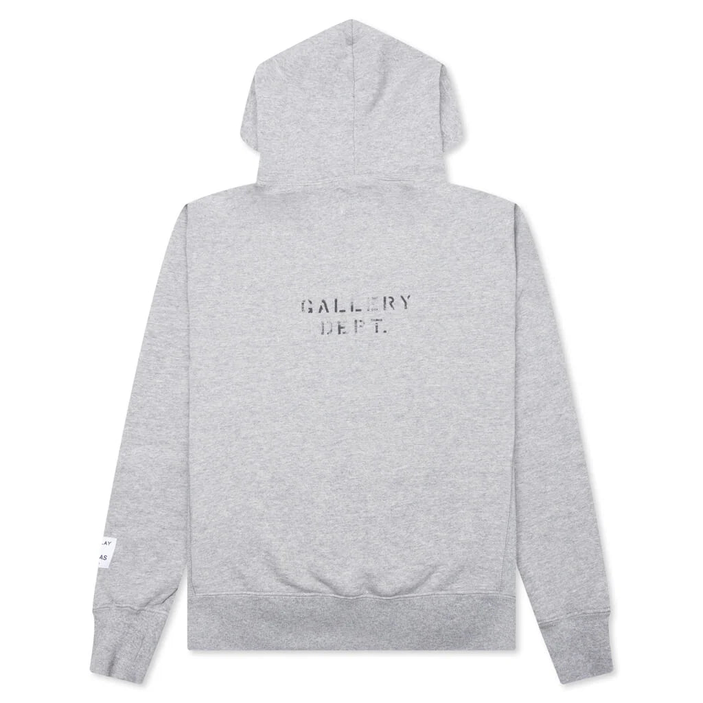 Center Logo Hoodie Heather Grey