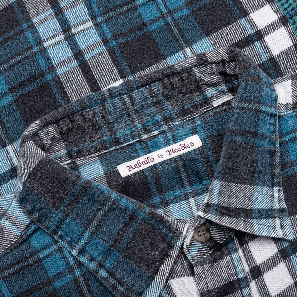 7 Cuts Wide Flannel Shirt Assorted