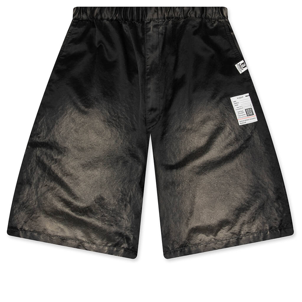 Sun Faded Like Satin Shorts Black