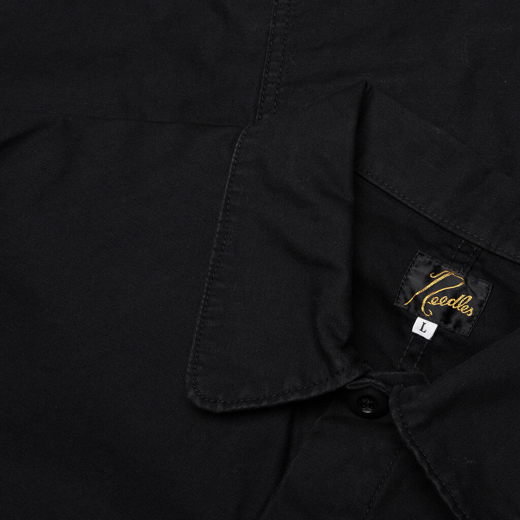 Reversed Sateen Coverall Jacket Black