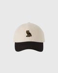 Fleece 6 Panel Cap Cream Black Coco