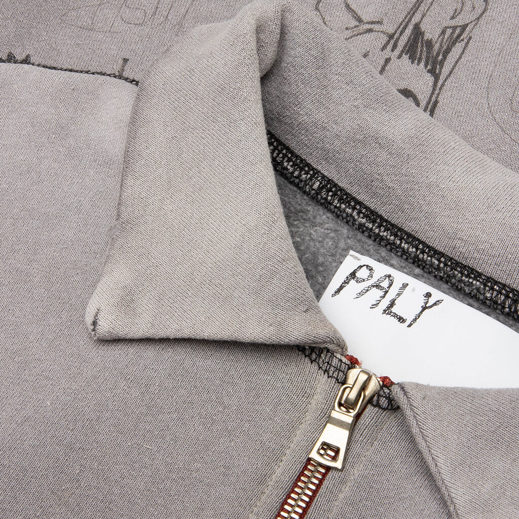 Sorry Bout That 1 4 Zip Crewneck Gray
