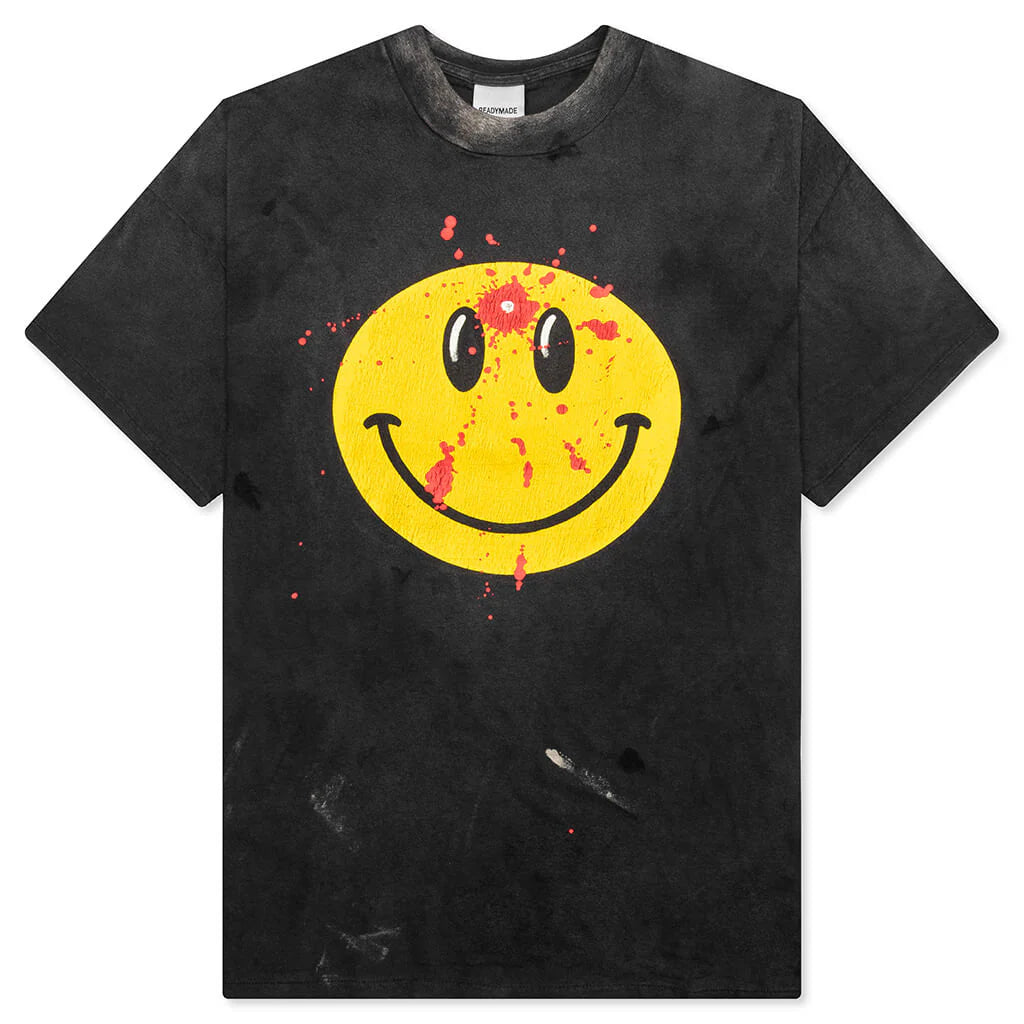 S S T Shirt Smile Black