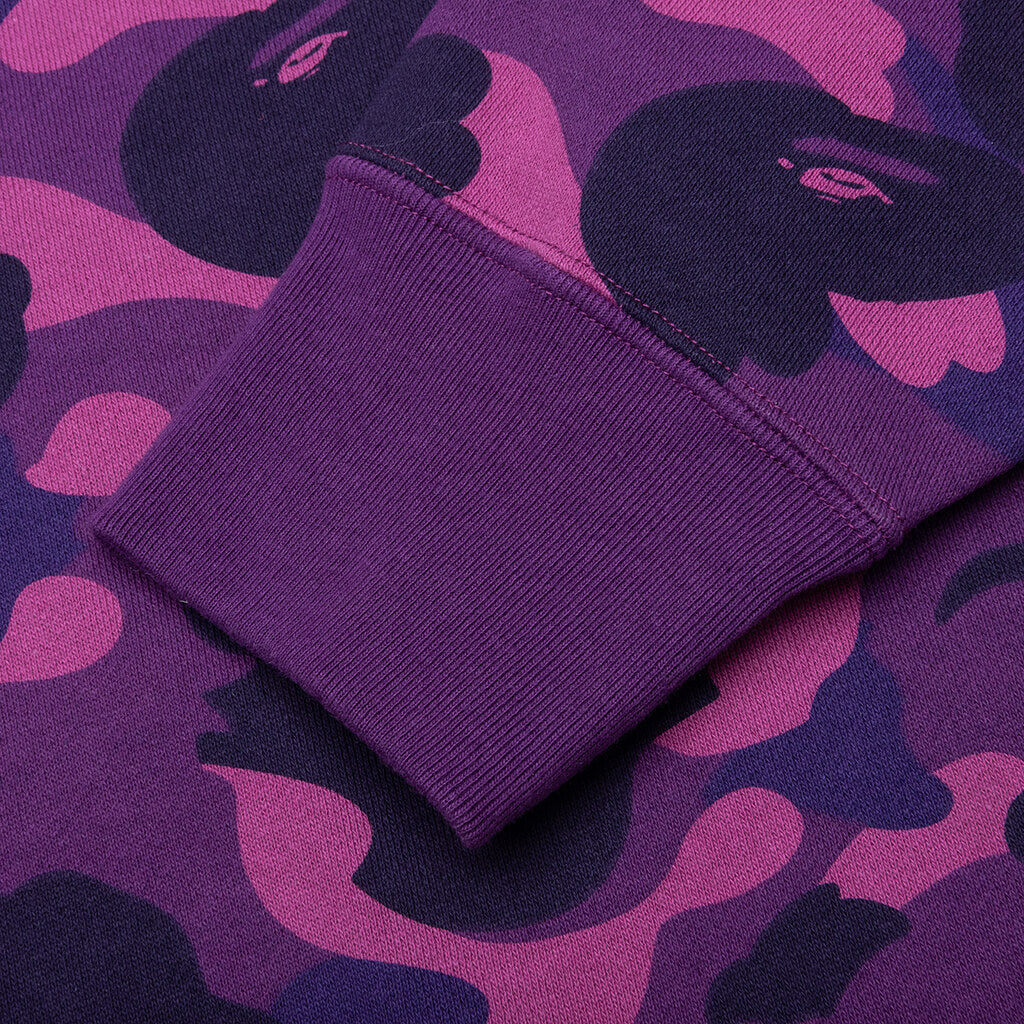 Color Camo Pullover Hoodie Purple