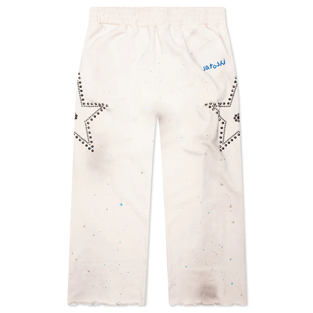 Star Studded Sweatpant White