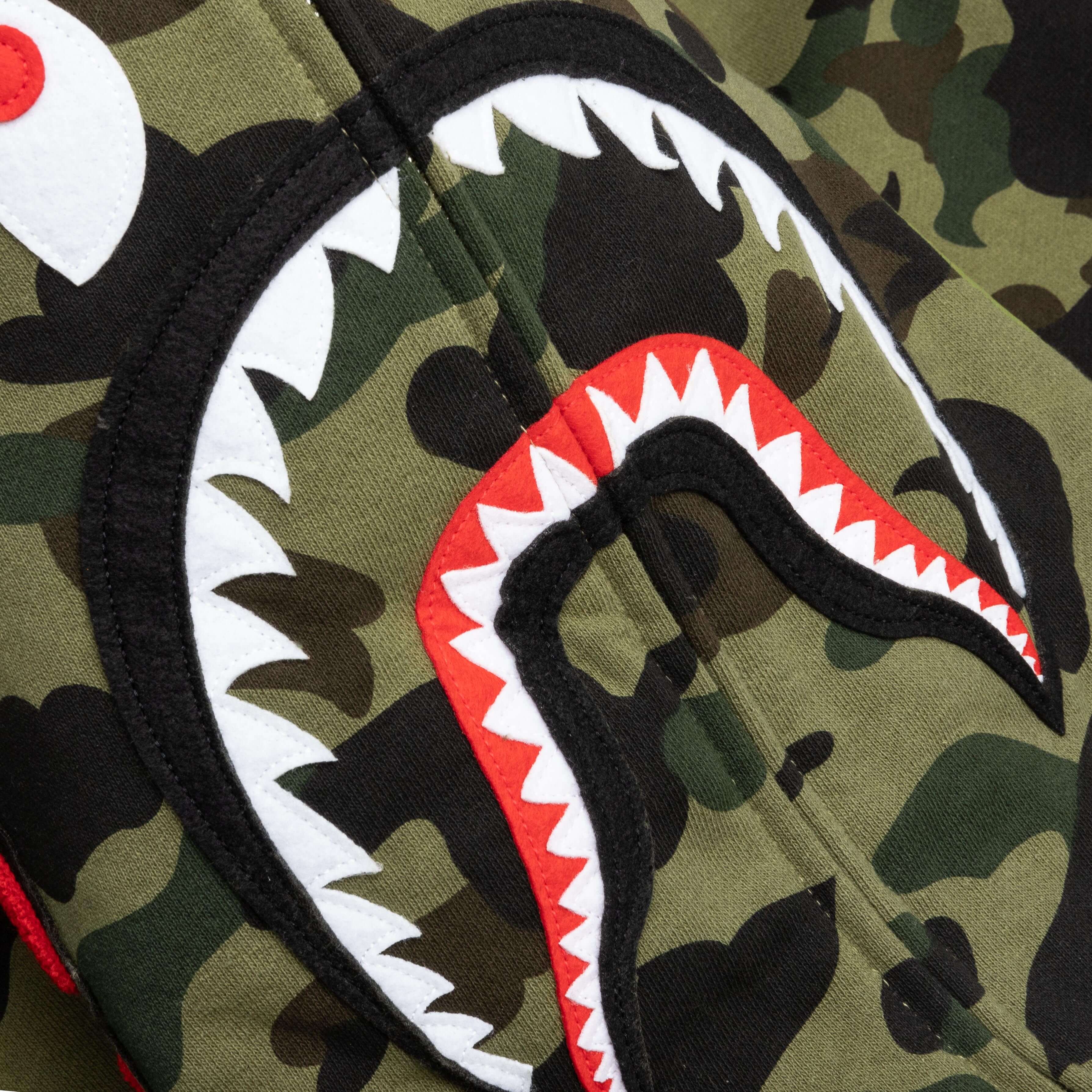 1st Camo Shark Full Zip Hoodie Green