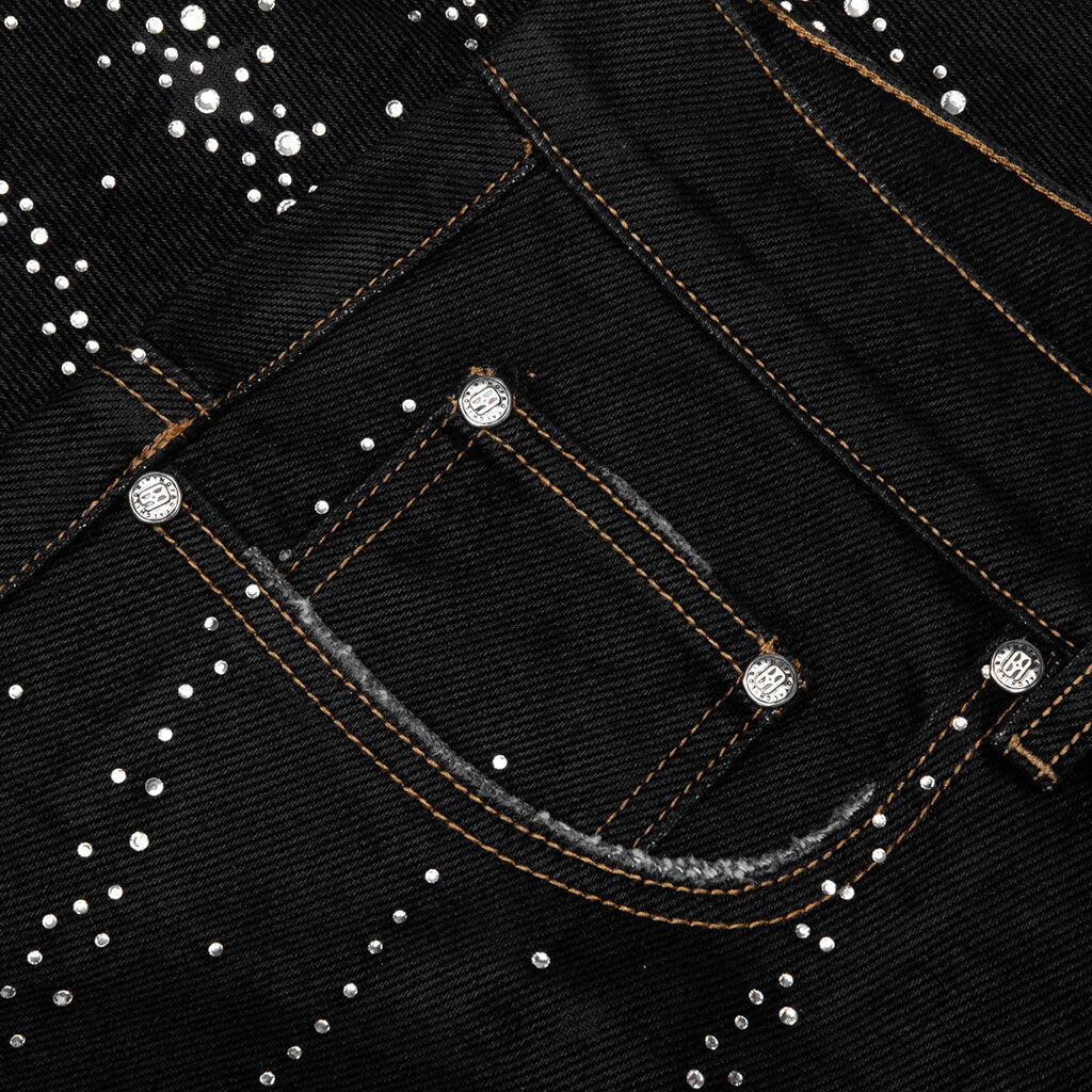 20K Diamond Starlight Denim Shorts Black