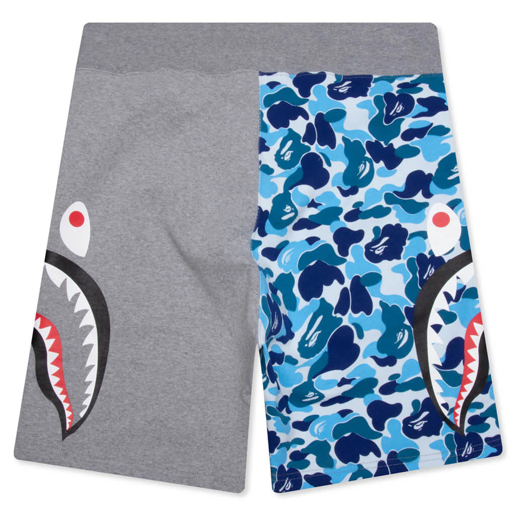 Abc Camo Side Shark Sweat Shorts Blue