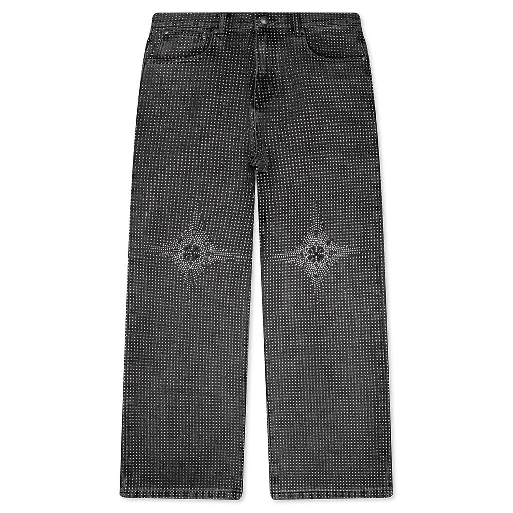 20K Diamond Stellar Denim Pants Black