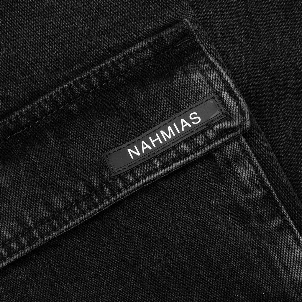 Denim Logo Cargos Charcoal Wash