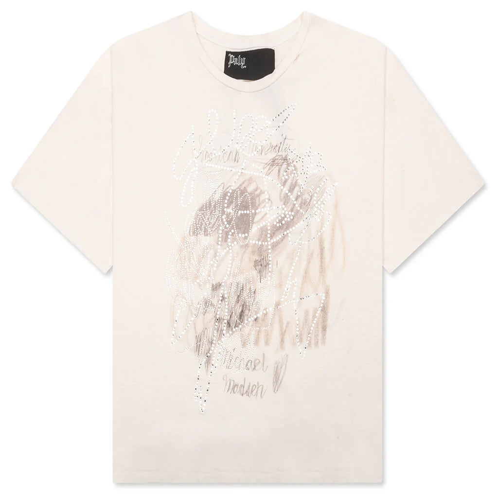 Scribble Tee Vintage White