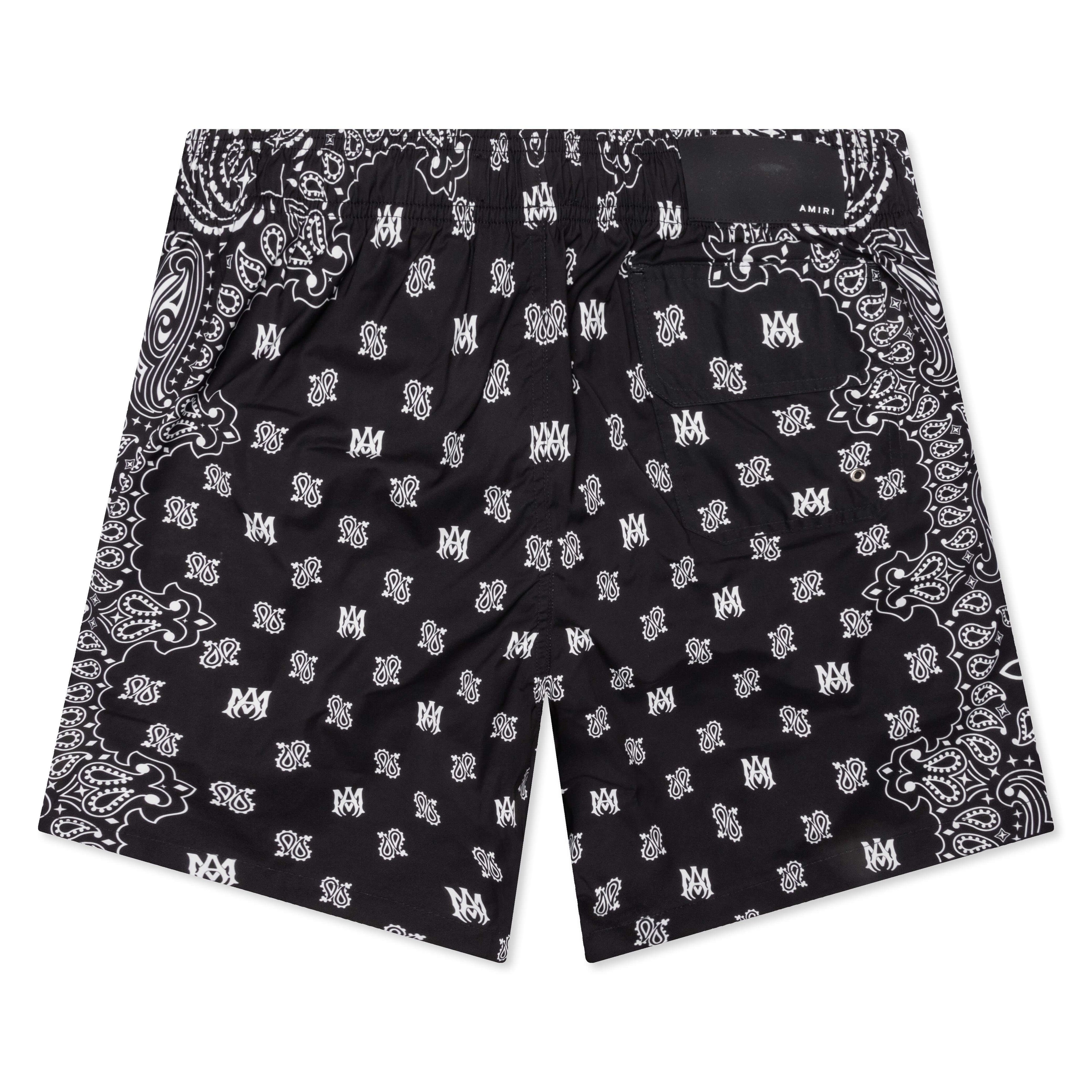 Bandana Paisley Swim Trunk Black
