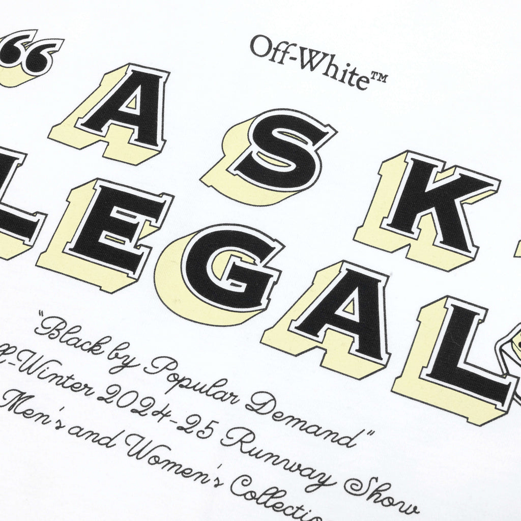 Arr Ask Legal Skate S S Tee White Black