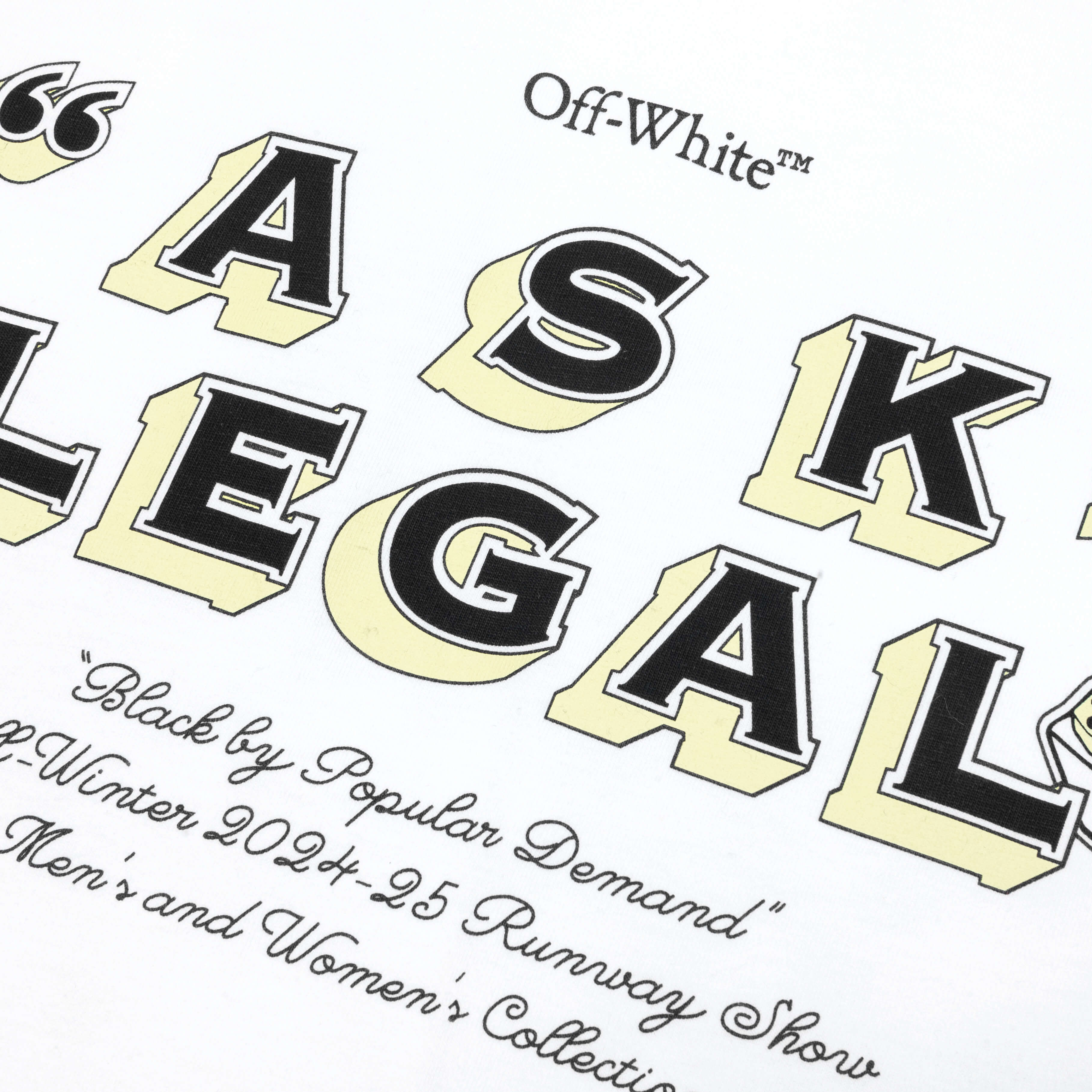 Arr Ask Legal Skate S S Tee White Black