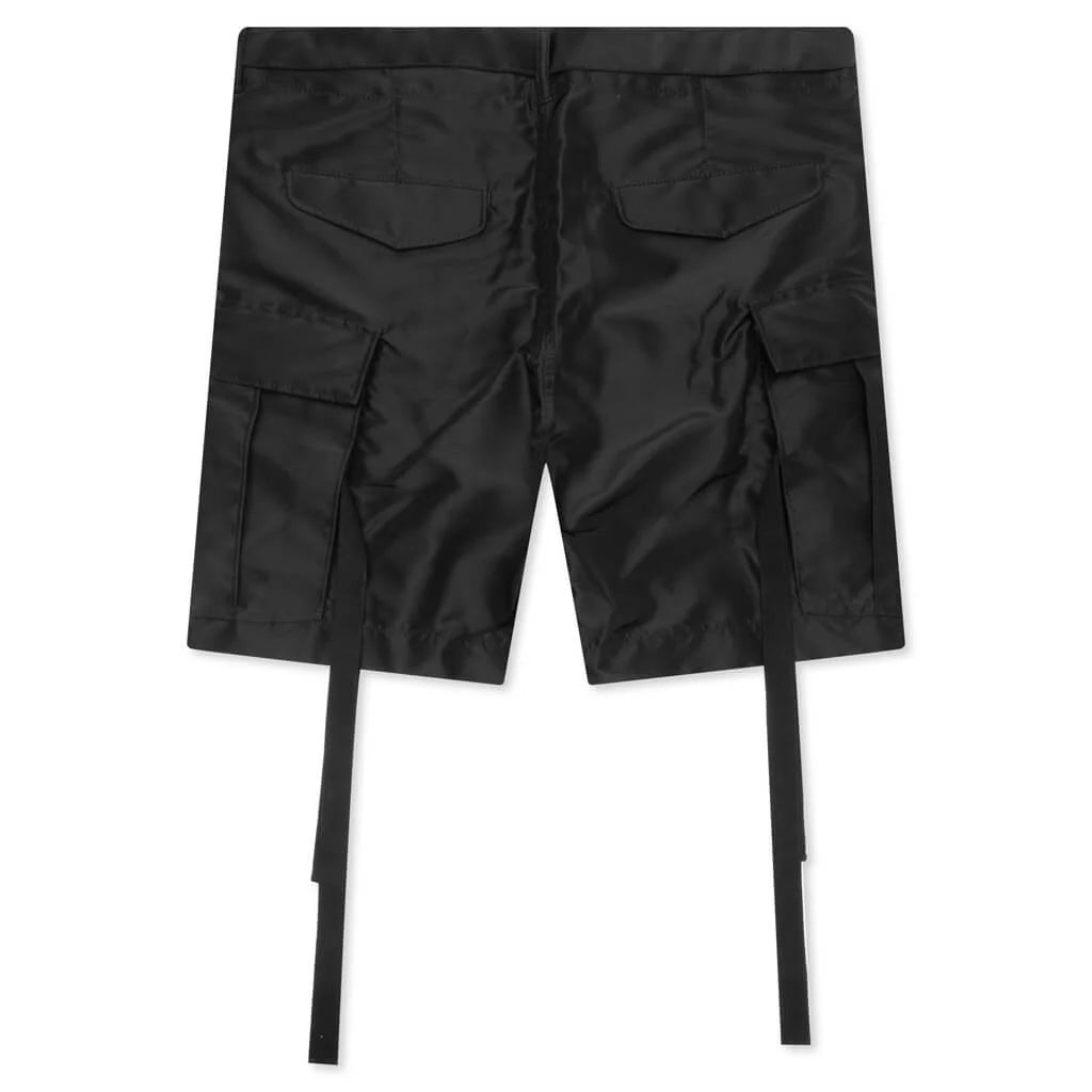Nylon Twill Shorts Black