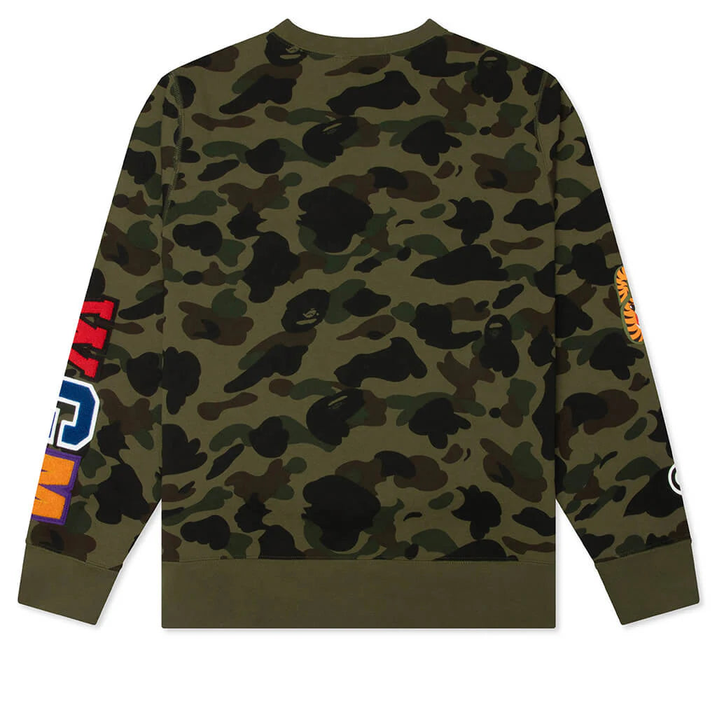 1st Camo Shark Crewneck Sweatshirt Green