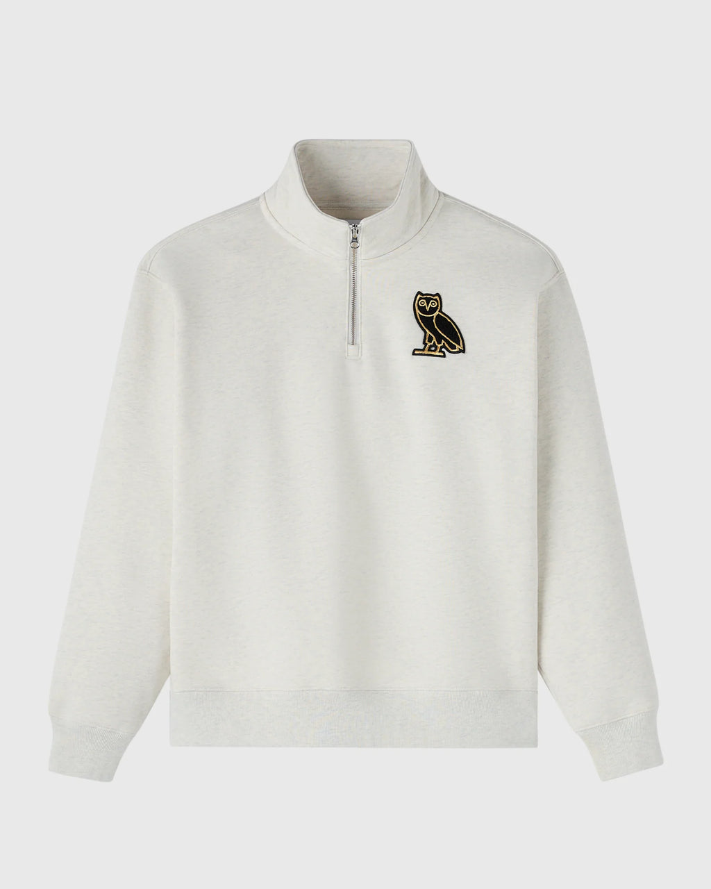 Signature Quarter Zip Mockneck Ash Heather Grey