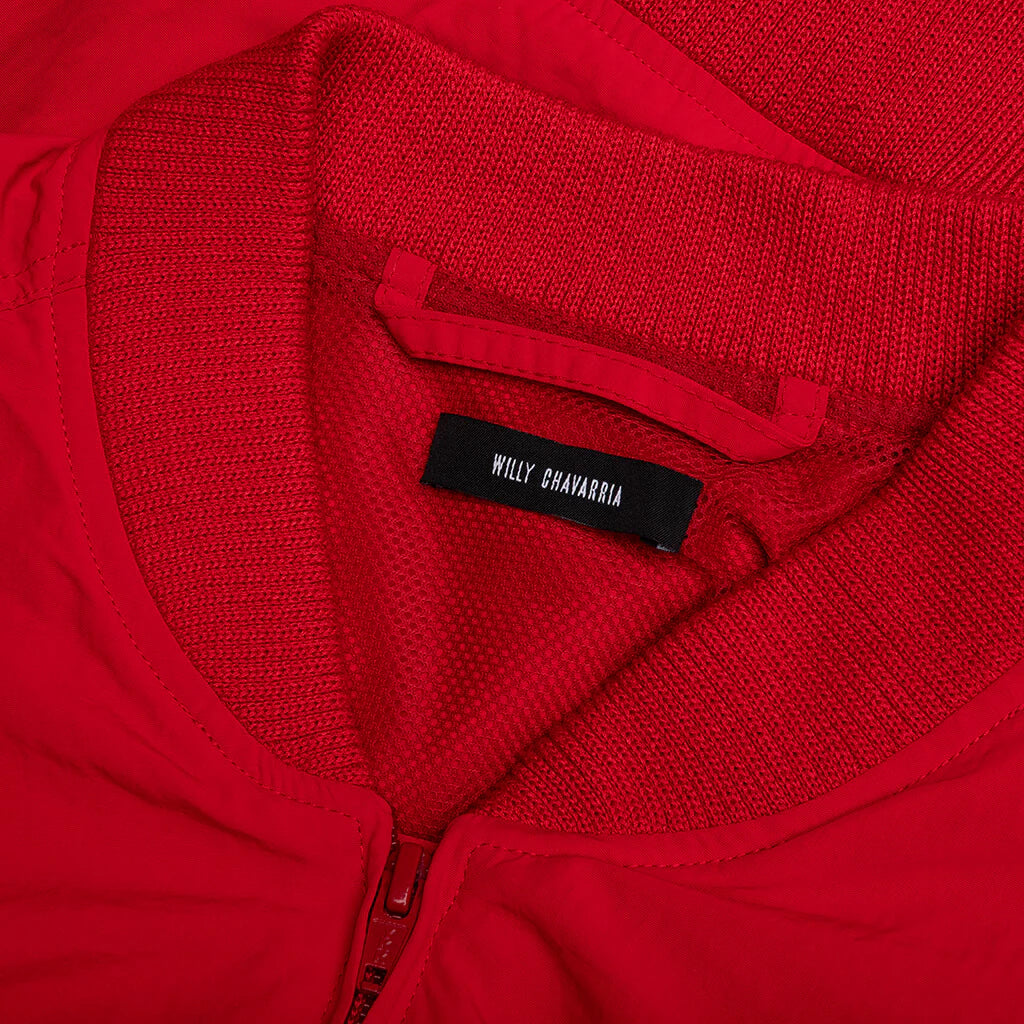 Bomber Track Jacket Red