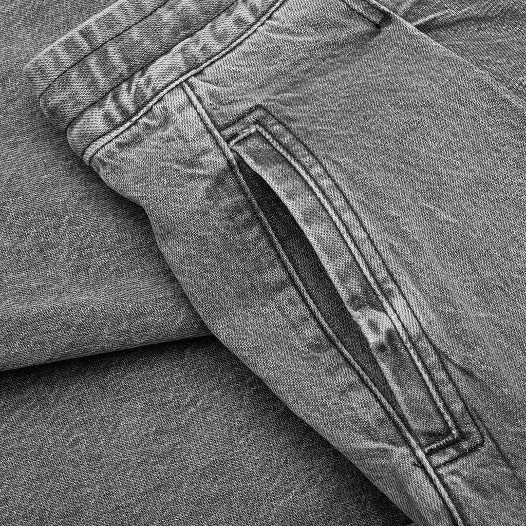 Washed Pleated Cargo Shorts Grey Wash