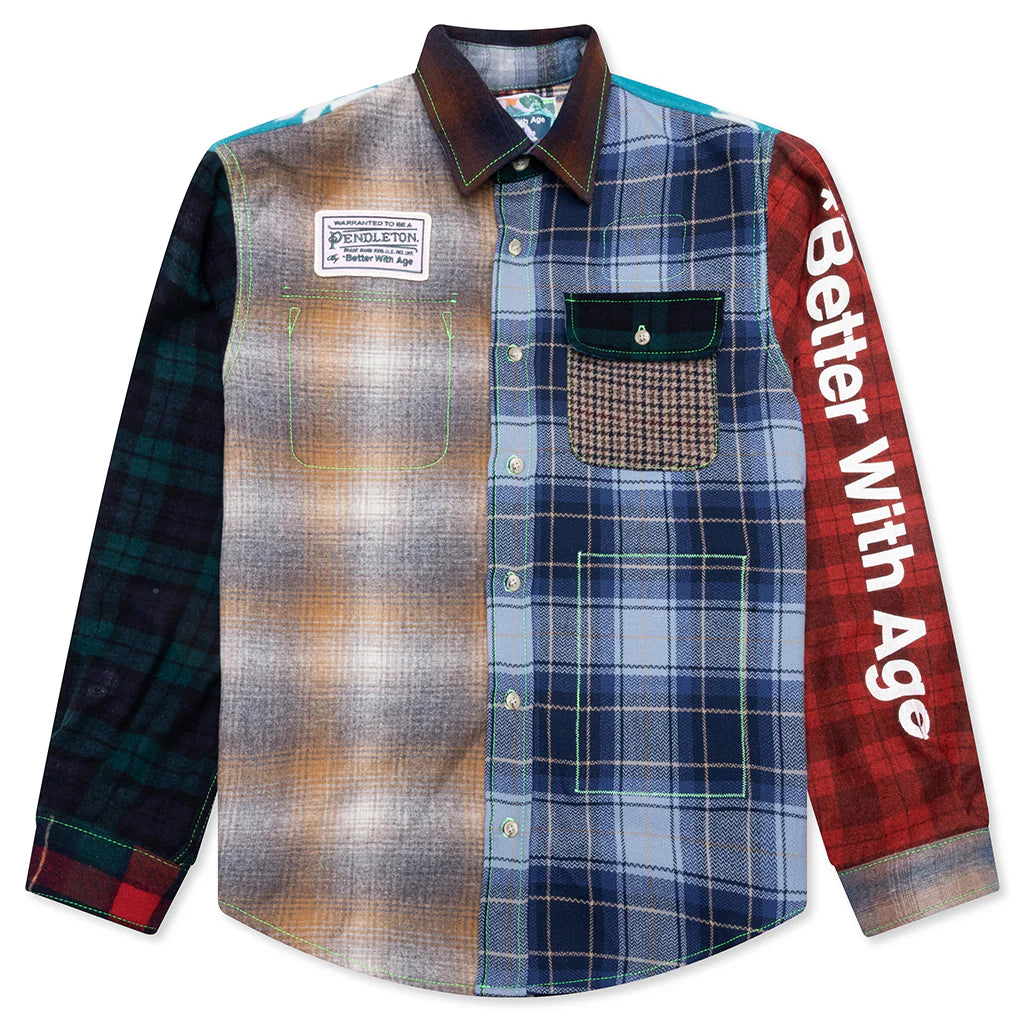 Better with Age x Pendleton Whitney Reversible Flannel Overshirt Multi