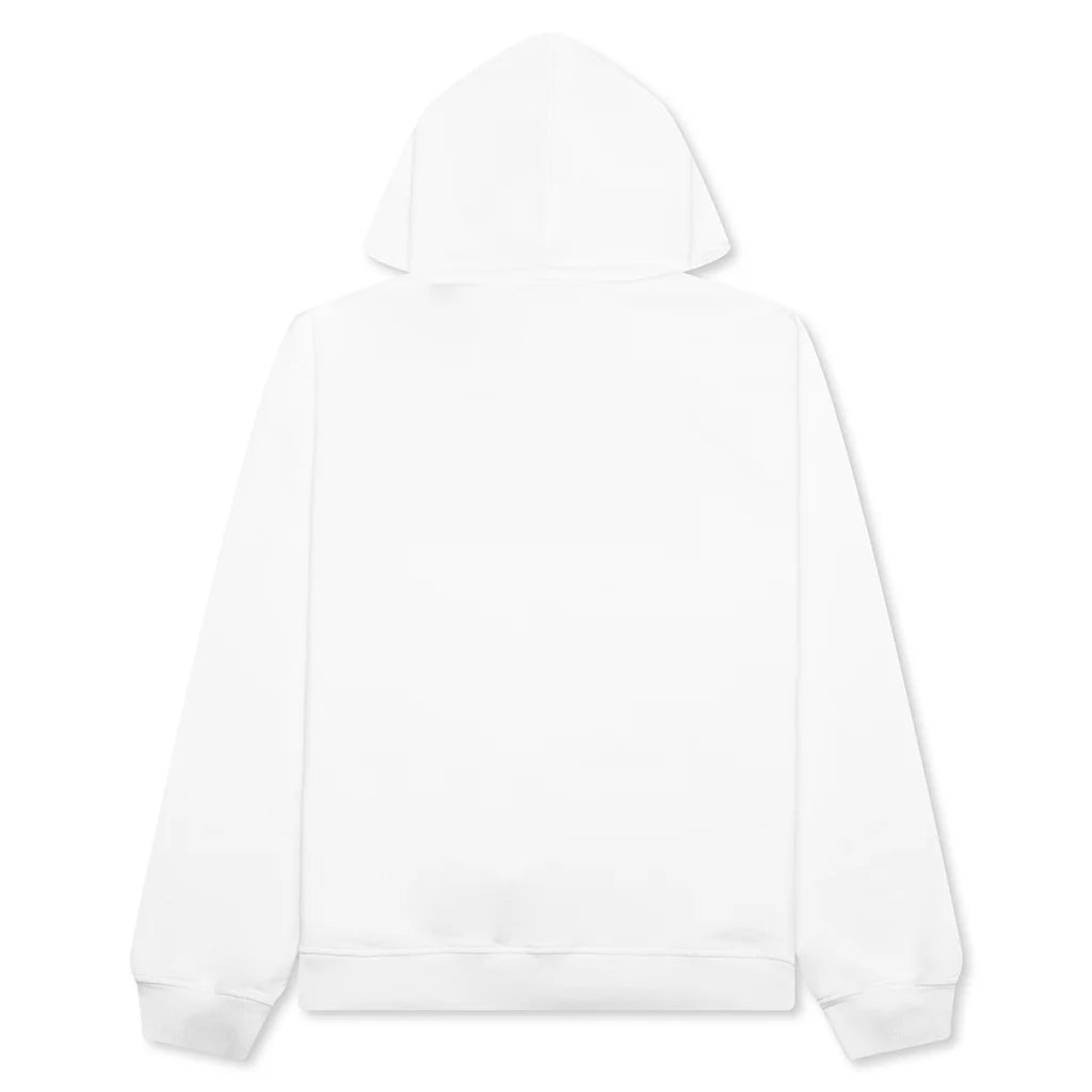 Painted On Collage Yellow Logo Hoodie Lily White