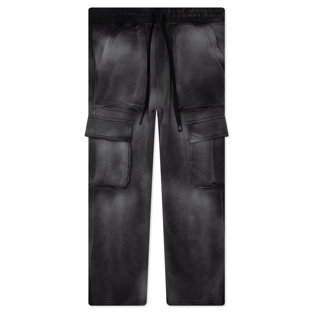 Sunfade Logo Cargo Sweatpant Faded Black