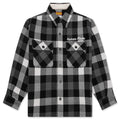 Wool Check Shirt Jacket Black