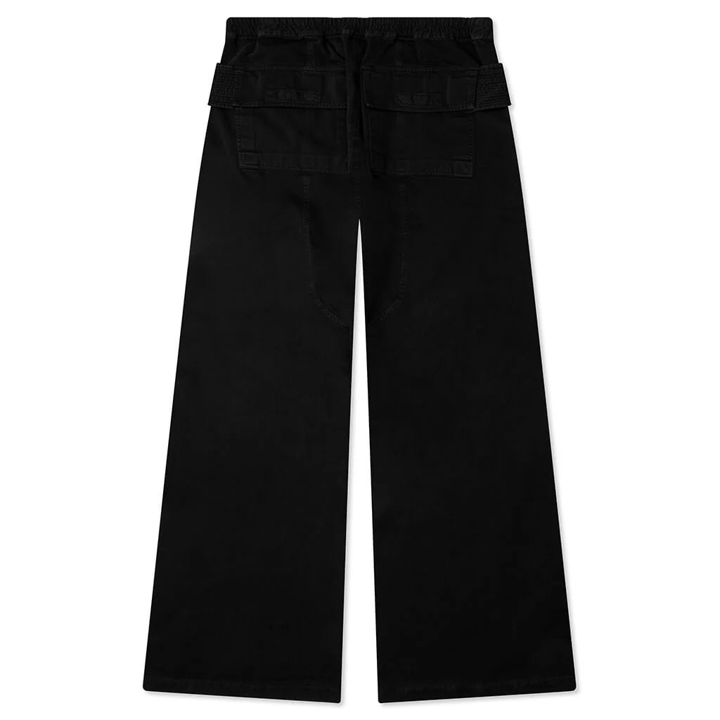 Creatch Wide Cargo Drawstring Pants Black