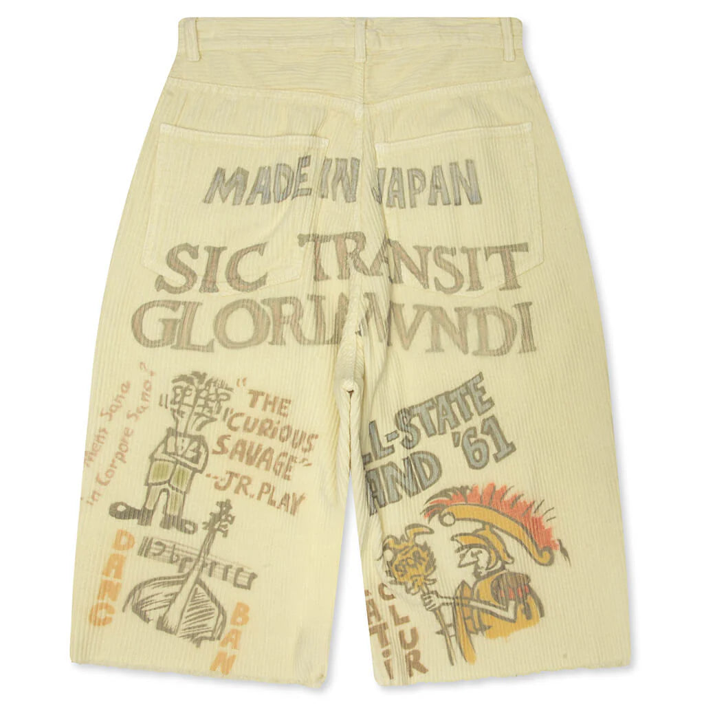 Jumbo Senior Corduroy Short Light Yellow