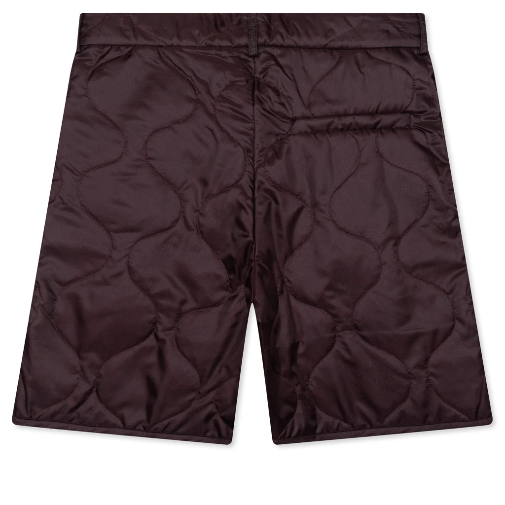 Pleaded Padded Shorts Auburn