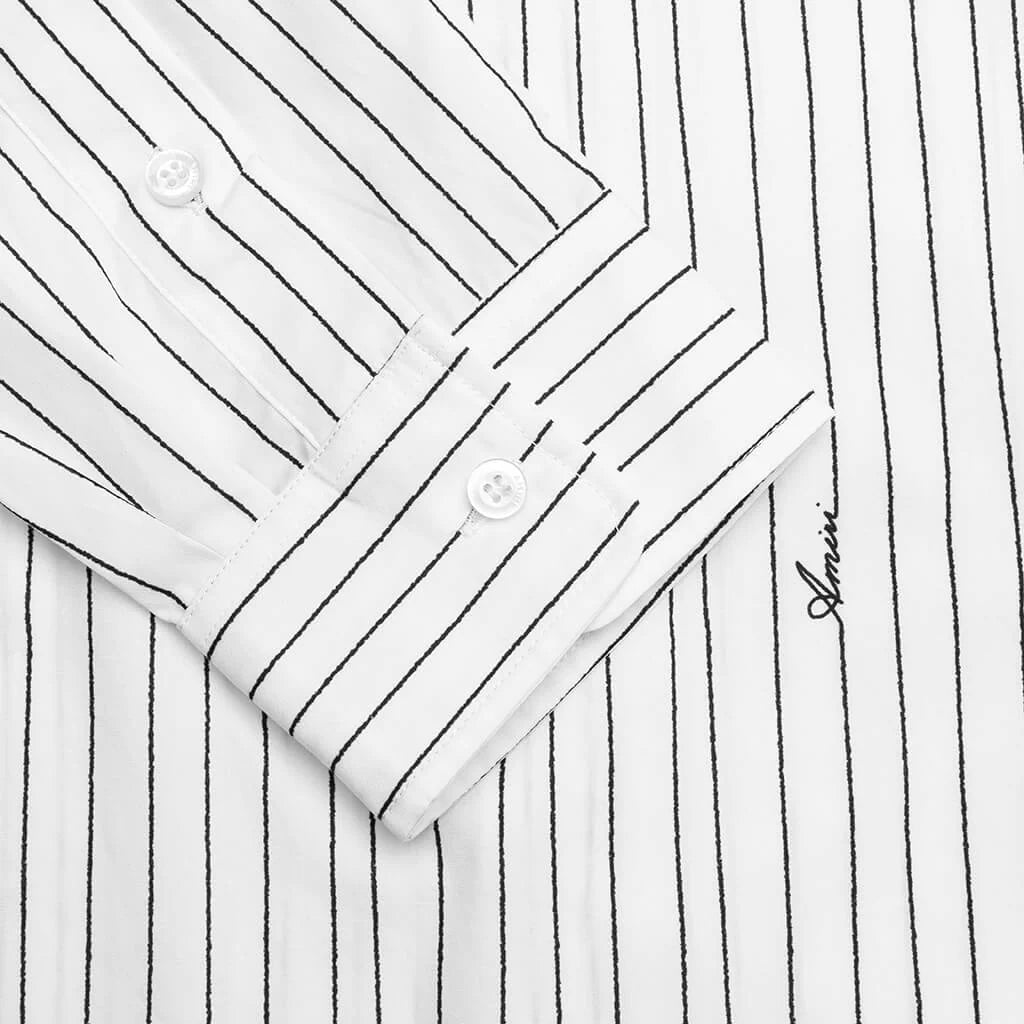 Amiri Script Poplin Shirt White
